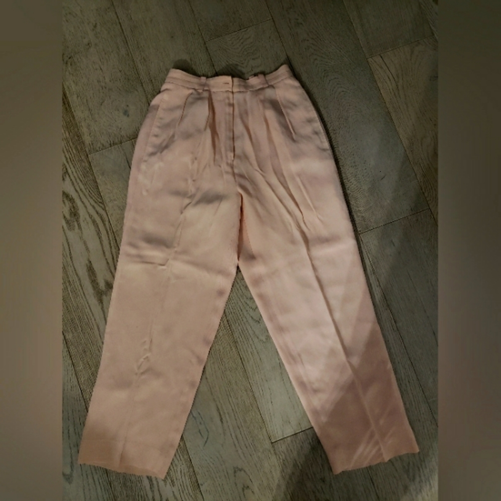 VTG Ann Klein II 90s pink pleated dress pants SZ 8